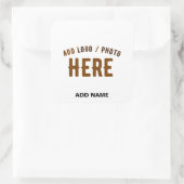 カスタマイズスタイリッシュ可能な白モダン検証済みブランド スクエアシール (バッグ)