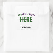 カスタマイズスタイリッシュ可能な白モダン検証済みブランド スクエアシール (バッグ)