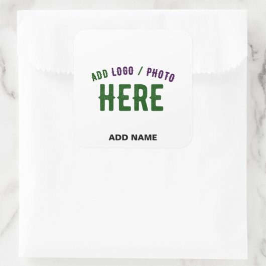 カスタマイズスタイリッシュ可能な白モダン検証済みブランド スクエアシール (バッグ)