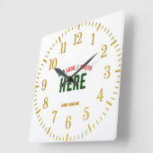 カスタマイズスタイリッシュ可能な白モダン検証済みブランド スクエア壁時計 (傾斜)