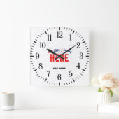 カスタマイズスタイリッシュ可能な白モダン検証済みブランド スクエア壁時計 (ホーム)