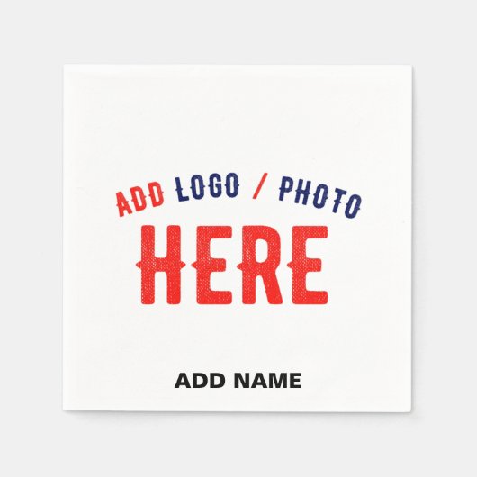 カスタマイズスタイリッシュ可能な白モダン検証済みブランド スタンダードカクテルナプキン (正面)