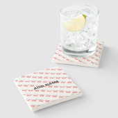 カスタマイズスタイリッシュ可能な白モダン検証済みブランド ストーンコースター (横)