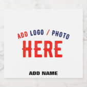 カスタマイズスタイリッシュ可能な白モダン検証済みブランド スパークリングワインラベル (シングルラベル)