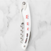 カスタマイズスタイリッシュ可能な白モダン検証済みブランド ソムリエナイフ (正面)