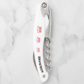 カスタマイズスタイリッシュ可能な白モダン検証済みブランド ソムリエナイフ (裏面)