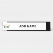 カスタマイズスタイリッシュ可能な白モダン検証済みブランド デスクネームプレート (正面)