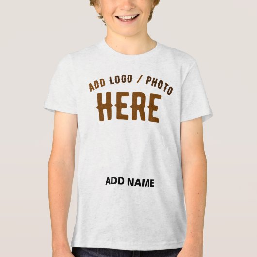 カスタマイズスタイリッシュ可能な白モダン検証済みブランド トライブレンドTシャツ (正面)