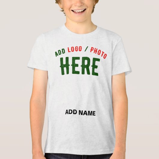 カスタマイズスタイリッシュ可能な白モダン検証済みブランド トライブレンドTシャツ (正面)