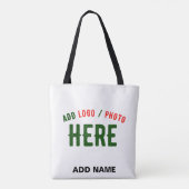 カスタマイズスタイリッシュ可能な白モダン検証済みブランド トートバッグ (裏面)