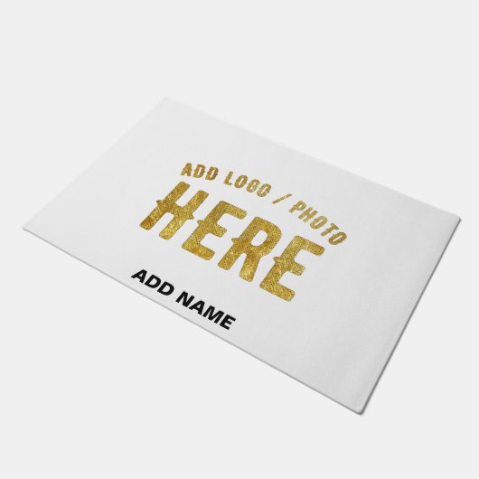 カスタマイズスタイリッシュ可能な白モダン検証済みブランド ドアマット (アングル)