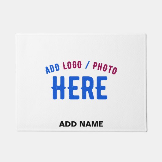 カスタマイズスタイリッシュ可能な白モダン検証済みブランド ドアマット (正面)