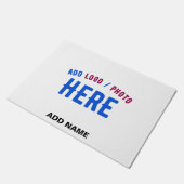 カスタマイズスタイリッシュ可能な白モダン検証済みブランド ドアマット (アングル)