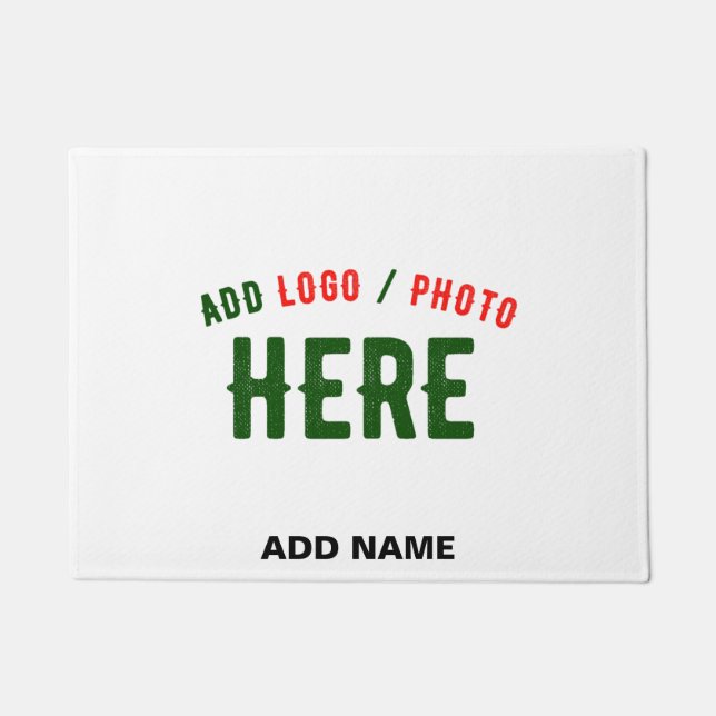 カスタマイズスタイリッシュ可能な白モダン検証済みブランド ドアマット (正面)