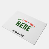 カスタマイズスタイリッシュ可能な白モダン検証済みブランド ドアマット (アングル)