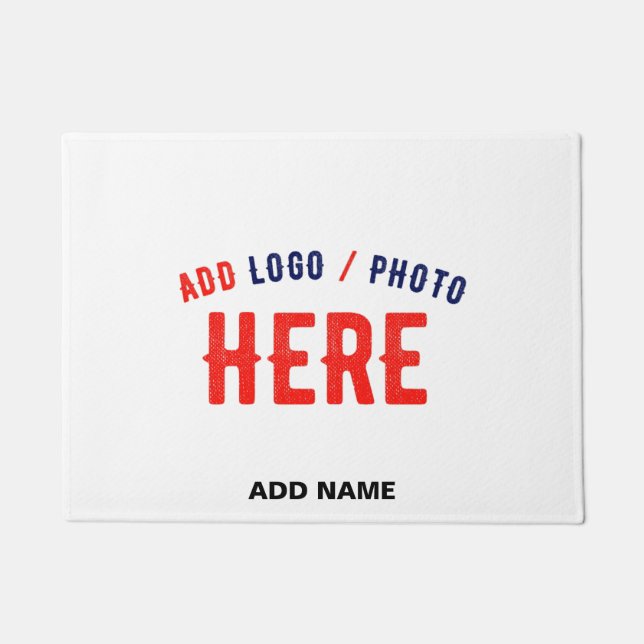 カスタマイズスタイリッシュ可能な白モダン検証済みブランド ドアマット (正面)