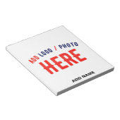 カスタマイズスタイリッシュ可能な白モダン検証済みブランド ノートパッド (アングル)