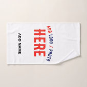 カスタマイズスタイリッシュ可能な白モダン検証済みブランド ハンドタオル (ハンドタオル)