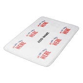 カスタマイズスタイリッシュ可能な白モダン検証済みブランド バスマット (アングル)