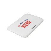 カスタマイズスタイリッシュ可能な白モダン検証済みブランド バスマット (アングル)