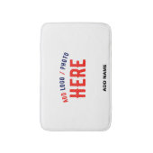 カスタマイズスタイリッシュ可能な白モダン検証済みブランド バスマット (正面縦)