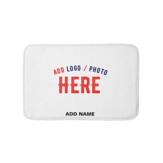カスタマイズスタイリッシュ可能な白モダン検証済みブランド バスマット (正面)