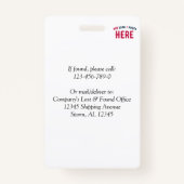 カスタマイズスタイリッシュ可能な白モダン検証済みブランド バッジ (裏面)