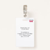 カスタマイズスタイリッシュ可能な白モダン検証済みブランド バッジ (裏面クリップ)