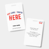 カスタマイズスタイリッシュ可能な白モダン検証済みブランド バッジ (正面＆裏面)