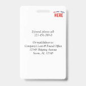 カスタマイズスタイリッシュ可能な白モダン検証済みブランド バッジ (裏面)