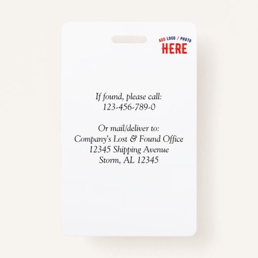 カスタマイズスタイリッシュ可能な白モダン検証済みブランド バッジ (裏面)