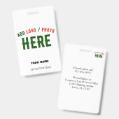 カスタマイズスタイリッシュ可能な白モダン検証済みブランド バッジ (正面＆裏面)