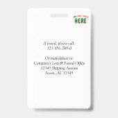 カスタマイズスタイリッシュ可能な白モダン検証済みブランド バッジ (裏面)