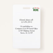 カスタマイズスタイリッシュ可能な白モダン検証済みブランド バッジ (裏面)