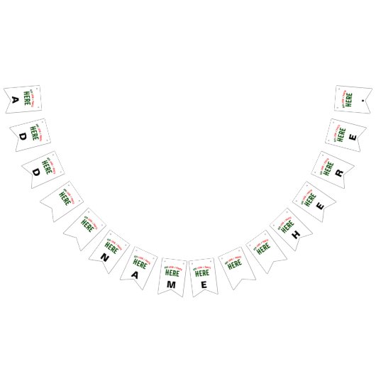 カスタマイズスタイリッシュ可能な白モダン検証済みブランド バンティングフラッグ (全)