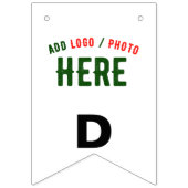 カスタマイズスタイリッシュ可能な白モダン検証済みブランド バンティングフラッグ (第2の旗)