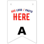 カスタマイズスタイリッシュ可能な白モダン検証済みブランド バンティングフラッグ (第1の旗)