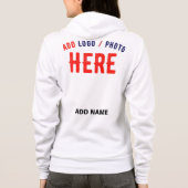 カスタマイズスタイリッシュ可能な白モダン検証済みブランド パーカ (裏面)