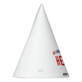 カスタマイズスタイリッシュ可能な白モダン検証済みブランド パーティーハット (左)