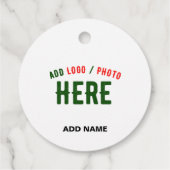 カスタマイズスタイリッシュ可能な白モダン検証済みブランド フェイバータグ (裏面)