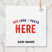 カスタマイズスタイリッシュ可能な白モダン検証済みブランド フェイバータグ (裏面)