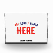 カスタマイズスタイリッシュ可能な白モダン検証済みブランド フォトブロック (正面)