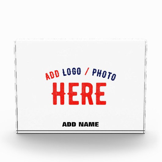 カスタマイズスタイリッシュ可能な白モダン検証済みブランド フォトブロック (正面)