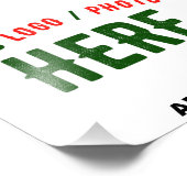 カスタマイズスタイリッシュ可能な白モダン検証済みブランド フォトプリント            (角)