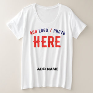 カスタマイズスタイリッシュ可能な白モダン検証済みブランド プラスサイズTシャツ