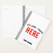 カスタマイズスタイリッシュ可能な白モダン検証済みブランド プランナー手帳 (ディスプレー)