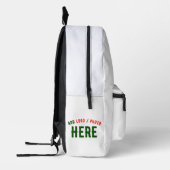 カスタマイズスタイリッシュ可能な白モダン検証済みブランド プリントバックパック (左)