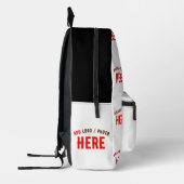 カスタマイズスタイリッシュ可能な白モダン検証済みブランド プリントバックパック (左)