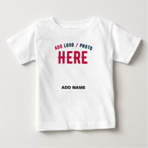 カスタマイズスタイリッシュ可能な白モダン検証済みブランド ベビーTシャツ