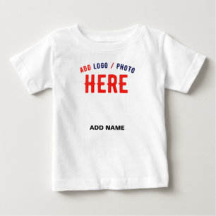 カスタマイズスタイリッシュ可能な白モダン検証済みブランド ベビーTシャツ